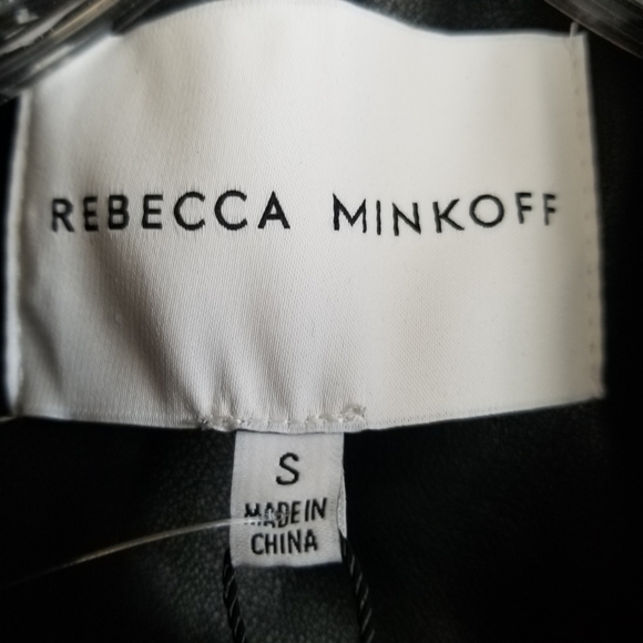 Rebecca Minkoff Vegan Faux Leather Moto Jacket Black Small NWT - Picture 4 of 6